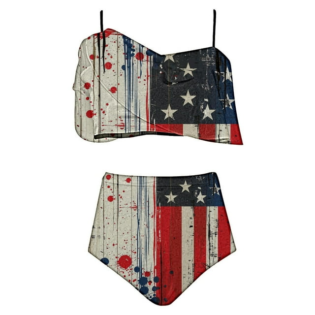 Traje de baño de 2 piezas para mujer, trajes de baño para mujer, conjunto de traje de baño con volantes para mujer
