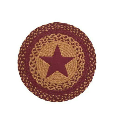 Star Wine Braided Tablemat, 15in. - Set of 2