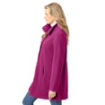 thumbnail image 3 of Woman Within Plus Size Fleece Swing Funnel-Neck Coat, 3 of 6