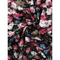 thumbnail image 5 of Agnes Orinda Women's Plus Size Floral Tops V Neck Long Sleeve T Shirt Ruffle Tunic Blouses 3X Black Pink, 5 of 6