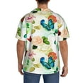 thumbnail image 5 of Cauagu Floral Vintage Men's Short Sleeve Button Down Hawaiian Shirt for Men Bowling Shirts Casual Summer Beach Shirt,X-Large, 5 of 6