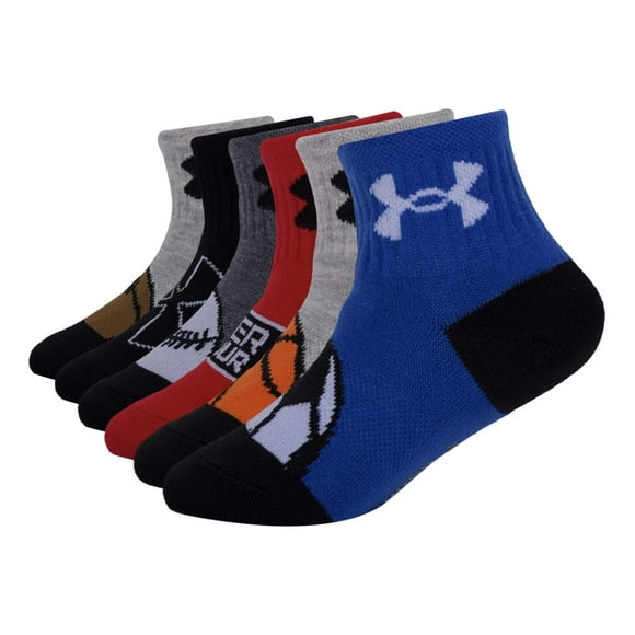 Calcetín Under Armour Quad Sport Essential Victoria Blue 4/6 para niños