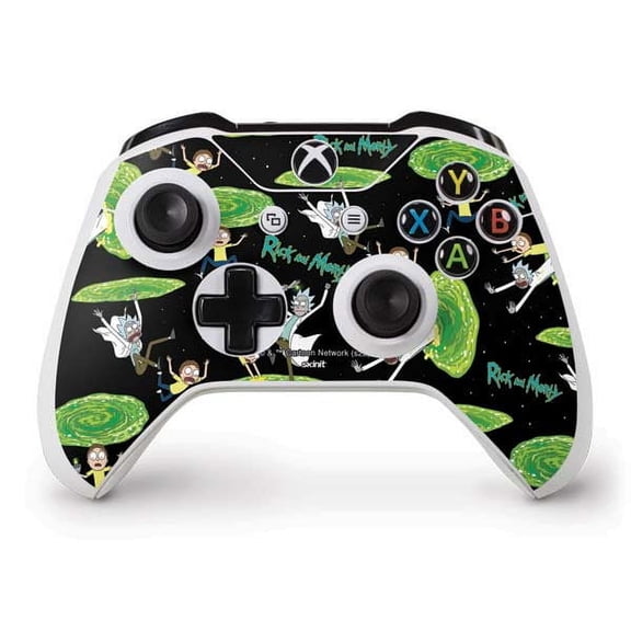 Skinit Adult Swim Rick and Morty Portal Pattern Xbox One S Controller Skin