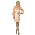 thumbnail image 4 of Bimba Women Short Satin Robe Getting Ready Bride Bridesmaid Robes Coverup Gift, 4 of 6