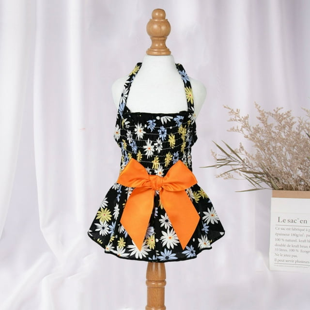 CBFFDC Robe de Princesse pour Animaux de Compagnie Costume de Princesse avec Nœud Papillon, Confortable et Doux