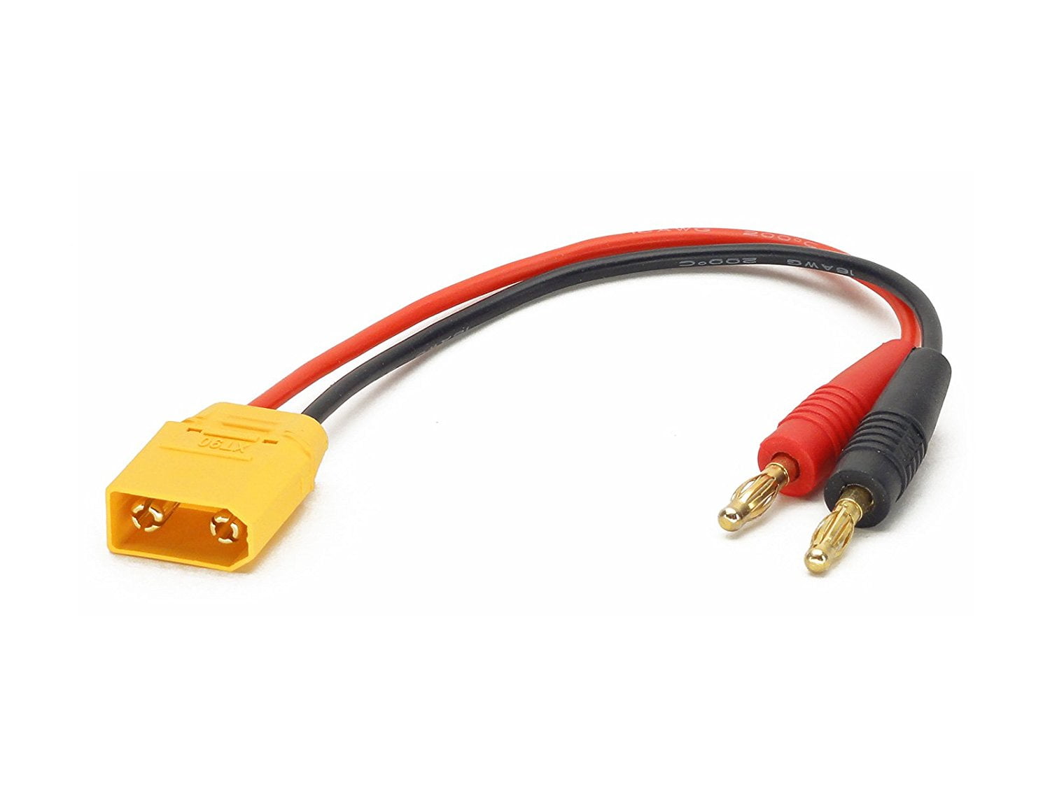 Battery Charger Charging Cable XT90 Male (XT90) to 4mm Bullet Banana