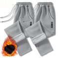 thumbnail image 4 of Men’s Fleece Lined Jogger Pants Zipper Pocket Elastic Waist Loose Fit Winter Sweatpants, 4 of 5