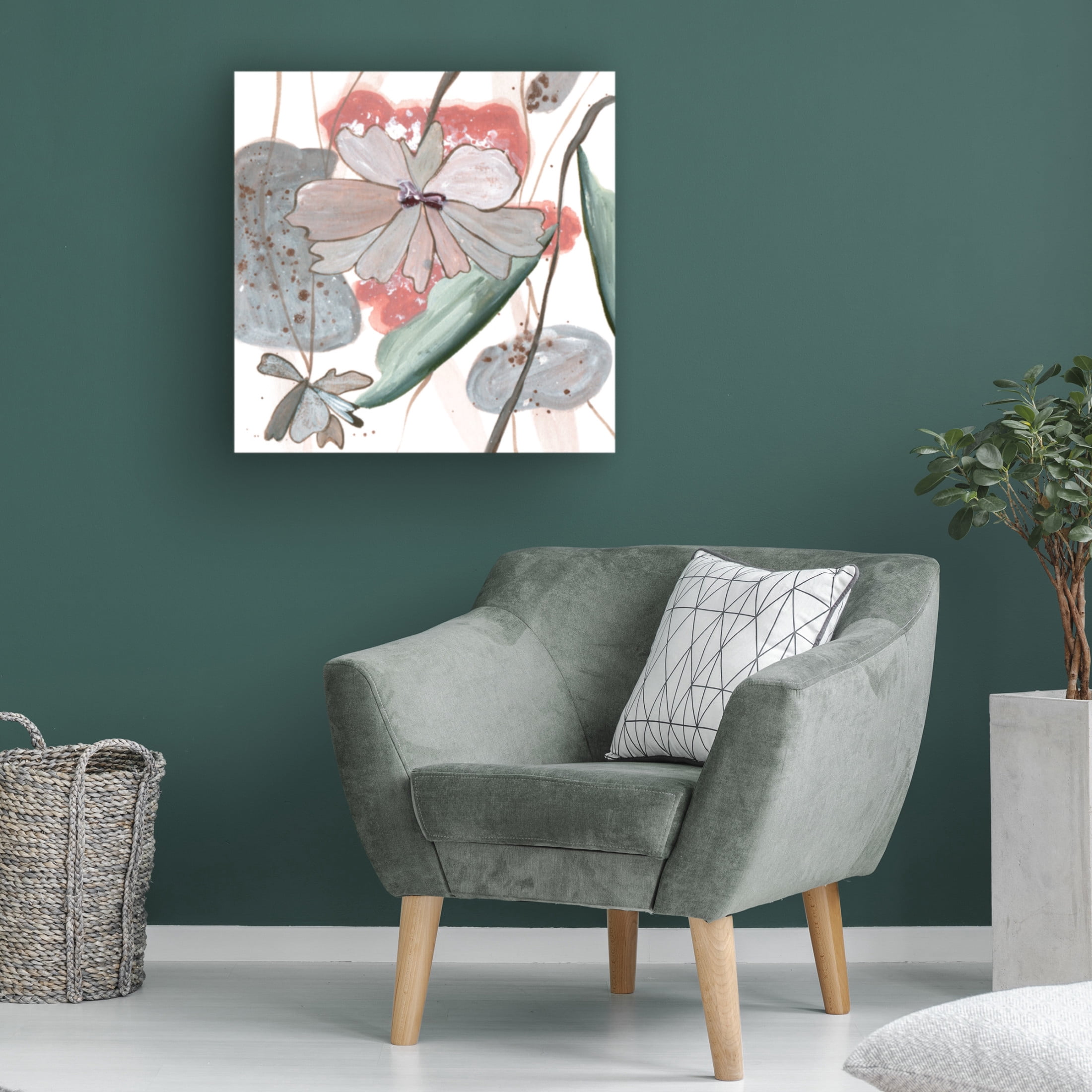 Canvas Wall Art - Melissa Wang 'By the River III' Wall Art for Living Room, Bedroom, or Office Décor by Trademark Fine Art - 18 x 18 Inches