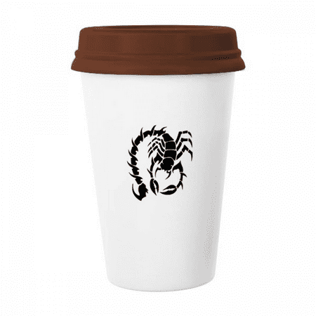 

Scorpion Natural Insect Curling Mug Coffee Drinking Glass Pottery Cerac Cup Lid