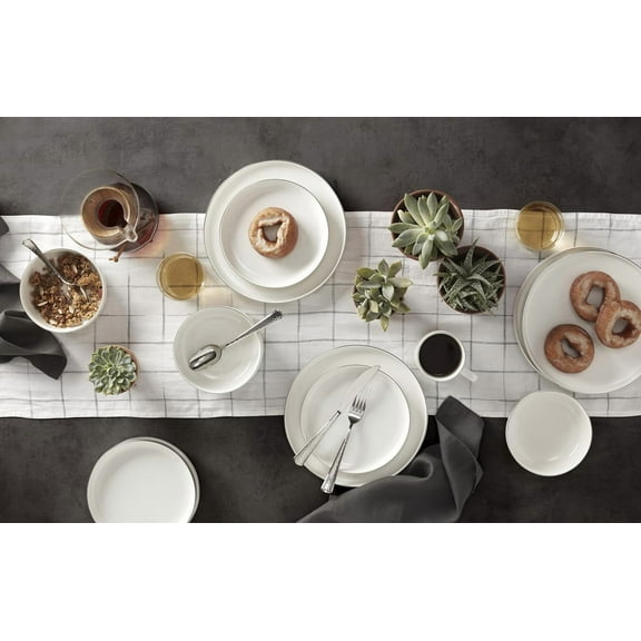 896602 24 Seven Black Rim 12-Piece Dinnerware Set