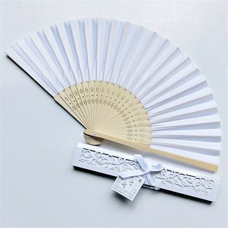 

MIARHB Wedding Gift Box Gift Fan Tray Carton Couple Gift Solid Color Silk Fan
