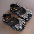 thumbnail image 6 of REDARER Summer Girls Sandals Party Dress Dance Show Princess Shoes Pearl Rhinestone Bowknot Round Toe Low Heel Comfortable,Size 10.5-11 Years, 6 of 6