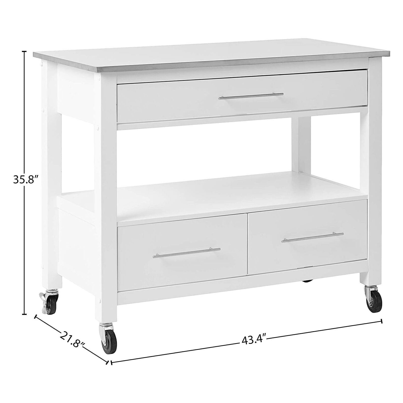 Buy MASBEKTE Rolling Kitchen Cart with Wheels, Storage Drawer