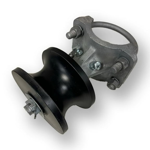 4" x 2.5" Cantilever Gate Roller | with Poly Wheel | Uncovered Chain Link Gate Rollers | Heavy Duty for Sliding Gates | Industrial Design | Black