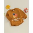 thumbnail image 3 of Liacowi Baby Girls Boys Thanksgiving Bodysuits Infant Long Sleeve Crew Neck Pie Turkey Print Romper Onesie 6M 12M 18M 24M Newborn Spring Fall Christmas Clothes, 3 of 8