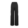 thumbnail image 5 of DeHolifer Sweatpants for Women High Waist Strip Print Drawstring Wide Leg Baggy Pocket Joggers Sweatpants Black XL, 5 of 6