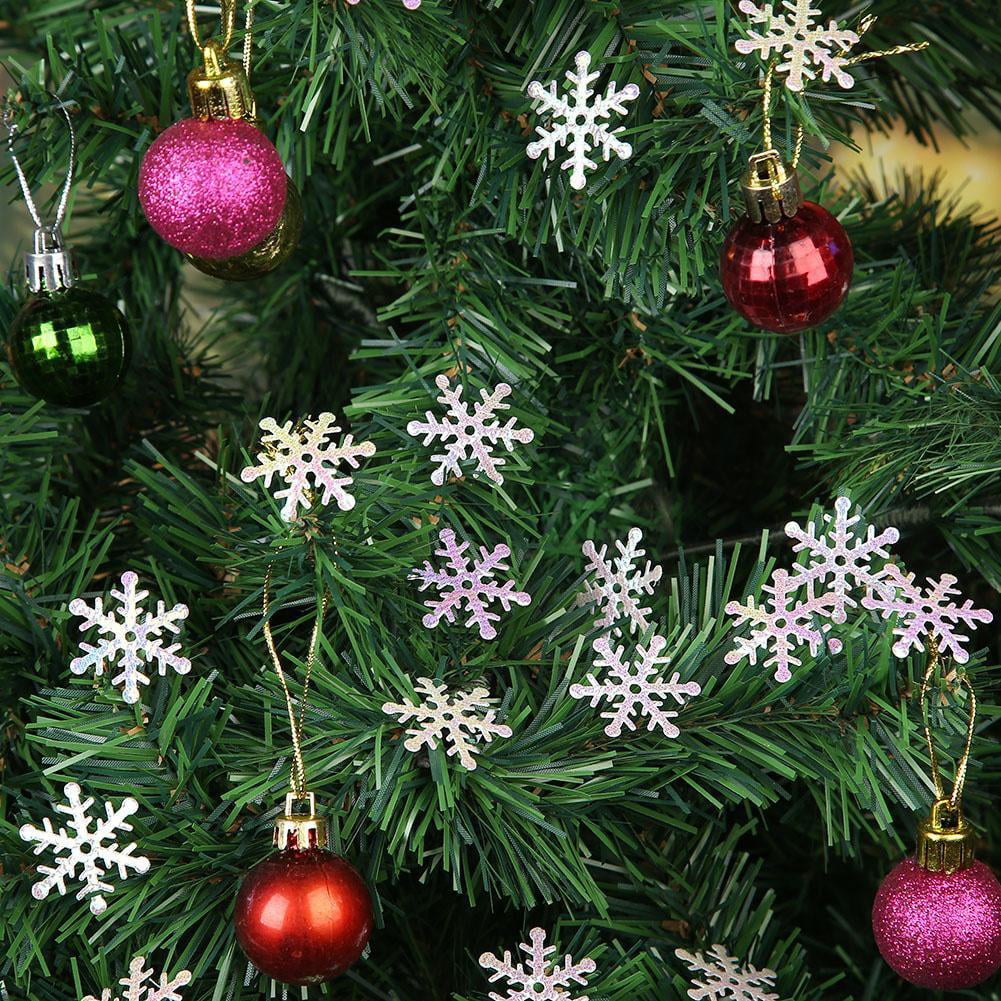 Xmas Tree DIY Desktop Confetti Christmas Decoration Ornament Snowflakes 