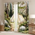 thumbnail image 2 of Erosebridal Rustic Cabin Camper Curtains Pack of 2 (42x84 Each),Country Camping Curtains Blackout For Kids, 2 of 7