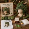 thumbnail image 7 of Fantasy Hooded Hat DIY Crochet Kit for Beginners, All-In-One Craft Set, Step-by-Step Tutorial, Soft Yarn & Hook, Cozy Gift for Adults, 7 of 7