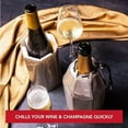 thumbnail image 4 of Vacu Vin Active Champagne Cooler Set - Reusable, Flexible Wine Bottle Cooler - Platinum - Champagne Cooler Sleeve For Standard Size Bottles - Insulated Champagne Bottle Chiller to Keep Cold, 4 of 7