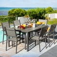 thumbnail image 7 of Vineego 6 Pieces Patio Dining Set Outdoor Furniture Set 6 Stackable Textilene Armchairs, Light Gray, Steel, 7 of 7