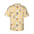 thumbnail image 3 of Balery Rabbit And Candy Print Men's Hawaiian Shirts Short Sleeve Beach Shirt Relaxed Fit Vacation Button Down Shirts-3X-Large, 3 of 9