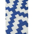 thumbnail image 5 of FH Home Outdoor Rug - Waterproof, Fade Resistant, Reversible - Premium Recycled Plastic - Geometric - Large Patio, Deck, Sunroom, RV, Camping - Aztec - Blue & White - 9 x 12 ft Foldable, 5 of 9