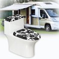 thumbnail image 6 of FORUDESIGNS Cow Pattern 2 Pcs Toilet Lid Cover Toilet Tank Cover Replacement Soft Bathroom Toilet Decoraction Accessories Fits Most Round Elongated and Oblong Lids, 6 of 8