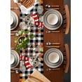 thumbnail image 2 of Table Runner Dresser Scarves 60 Inch Long,Thanksgiving Hello Fall Cute Cat Maple Leaves Linen Dining Table Runners Black White Buffalo Plaid Tabletop Scarf for Wedding Holiday Party Kitchen, 2 of 9