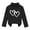E, variant on Kids Girls Shirts High Neck Long Sleeve Cartoon Print Warmth Soft Tops Unisex Pullover Black Size 5-6 Years