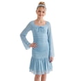 thumbnail image 6 of IBTOM CASTLE Teen Girls Dress Graduation Dress for Girls Long Bell Sleeve Mermaid Hem Prom Bodycon Dress With Shorts Bowknot Slim Fit Dresses Homecoming Birthday Outfit Blue, 6 of 7