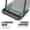 thumbnail image 2 of FYC Walking Pad Handle Bar Replacement, Universal Under Desk Treadmill Handrail U-Shaped Base Tray, Anti-Slip Feet + Rolling Wheels, Heavy Duty Steel Frame, Fixed Height Design, Tablet Holder, Black, 2 of 8