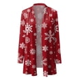 thumbnail image 4 of ASFGIMUJ Fashion Cardigan For Women Christmas Print Fall Open Front Cardigan Casual Duster Lightweight Cardigan Sweater, 4 of 4