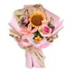 thumbnail image 5 of Ramo de la flor de la flor de crochet regalo de la madre del día de la hija de la hija de la decoración del hogar artificial para la flor de la vierna Tulipán rosa, 5 of 8