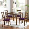 thumbnail image 6 of Purple Sun Planet Rocket Star Pattern Seat Covers for Dining Room Chairs Set Of 4,Stretch Printed Washable Chair Seat Cover with Elastic Ties and Button,Removable Waterproof Couch Cushion Covers, 6 of 6