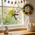 thumbnail image 4 of ddioayh Easter Bunny Suncatcher Stained Glass Style Acrylic Window Hanging with Chain 20cm Easter Spring Home Decor Religious Gift for Women, 4 of 7