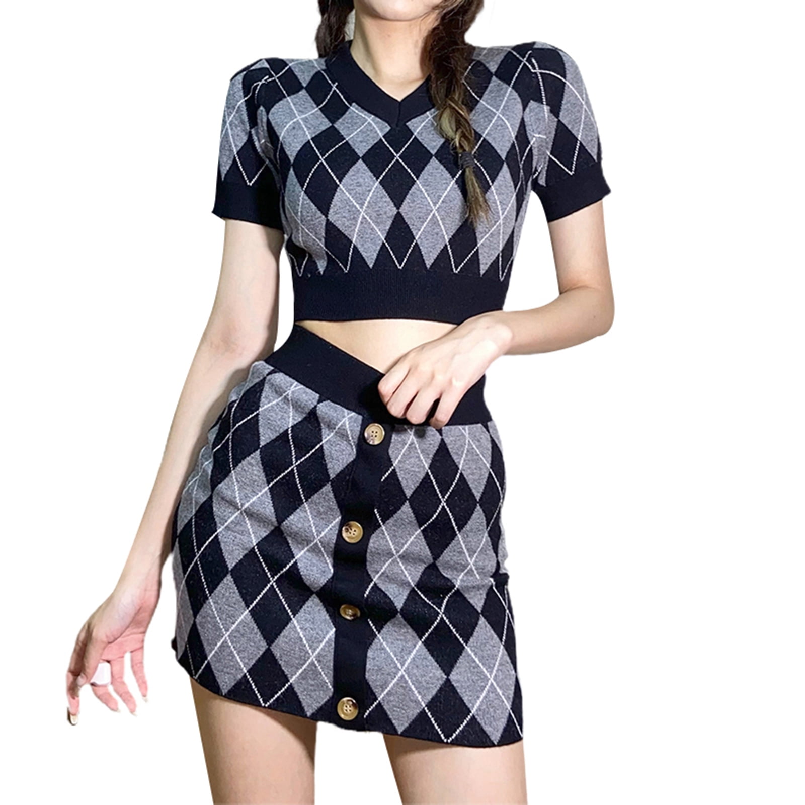 black and white skirt 2 piece