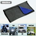 thumbnail image 2 of Unique Bargains Microfibre Car Drying Towel 19.69"x39.39" Extra Large Car Cleaning Detailing Absorbent Gray Blue, 2 of 6