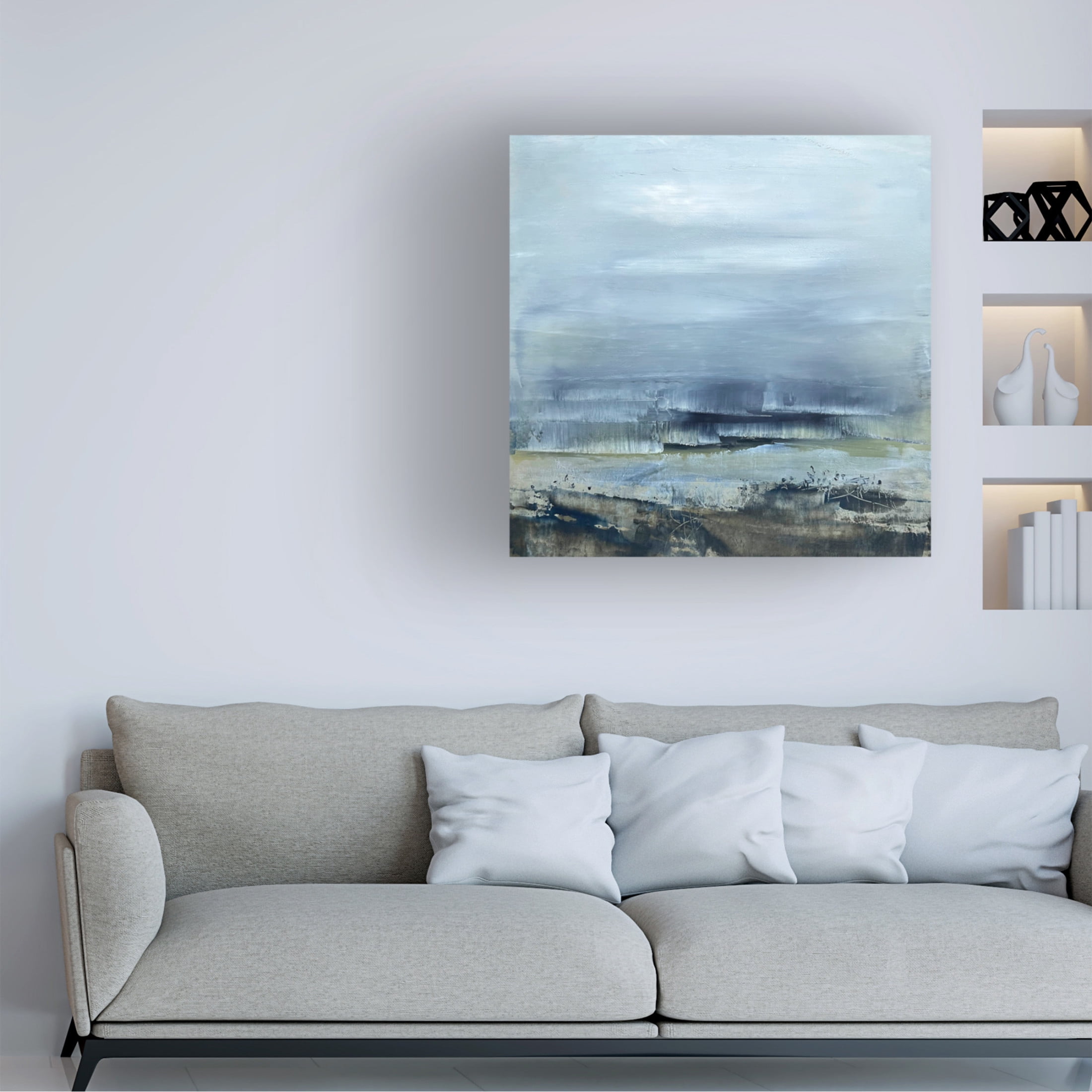 Canvas Wall Art - Jayne Walther 'Settling into Presence' Wall Art for Living Room, Bedroom, or Office Décor by Trademark Fine Art - 35 x 35 Inches