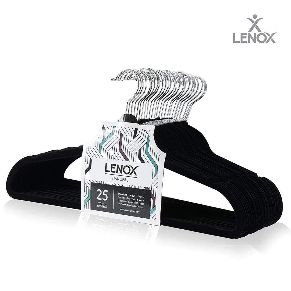 Velvet Hangers NonSlip Flocked Clothes Hangers [25 Pack] Ultra Thin