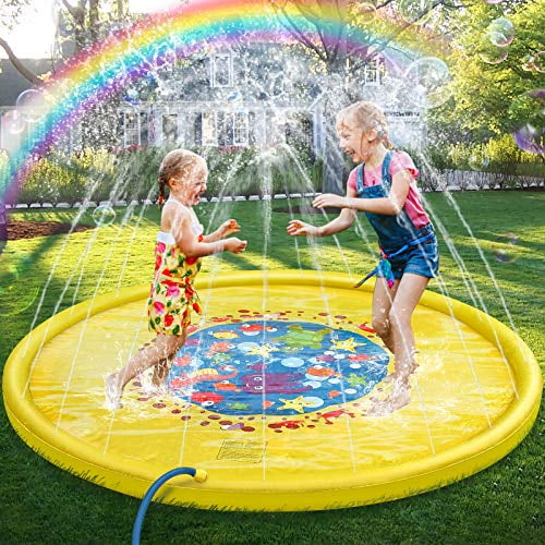 Inflatable Sprinkler Pad Outdoor Sprinkle and Splash Water Play Mat Toy for Kids 