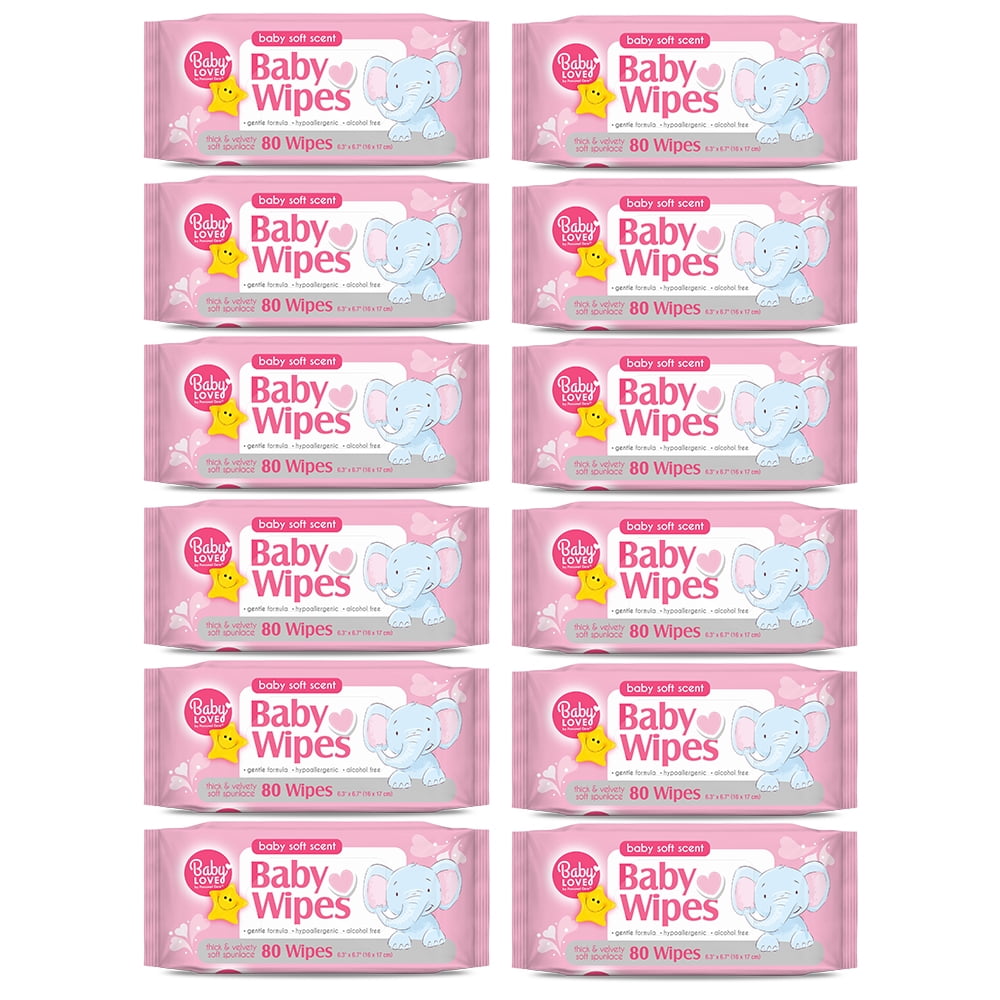 Baby Love Disposable Baby Wipes. Gentle Formula. Hypoallergenic and Alcohol free. Baby Soft