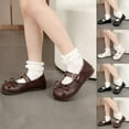 thumbnail image 1 of JDQJBZ Chaussures Plates à Nœud pour Tout-Petites Filles Couleur Unie Semelle Souple Princesse Robe de Fête Décontractée, 1 of 5