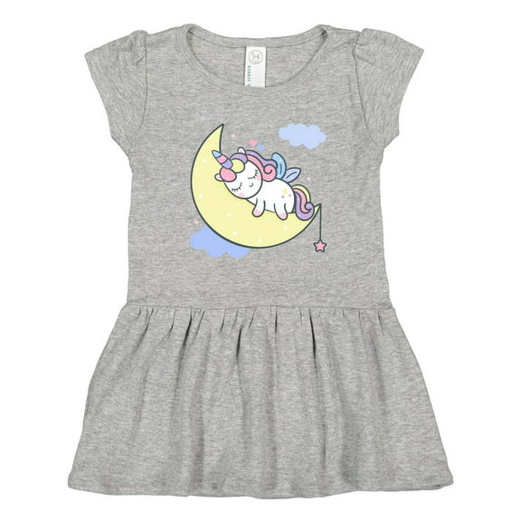 Inktastic Unicorn Moon Girls Toddler Dress