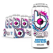 Bang Birthday Cake Bash Energy Drink, 16 oz, 12 Pack Cans