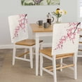 thumbnail image 5 of Cherry Blossoms Chair Back Covers, Removable Chair Covers for Dining Chairs Set of 8, Washable Chairs Slipcovers Back Seat Protector for Wedding Party 19"x20", 5 of 9