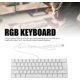 thumbnail image 2 of Tecl para Juegos RGB de 61 Teclas 60% Mecánico RGB Retroilumin 8 Tecl con Cable de un Solo Color, Diseño Ergonómico Anti Fantasma Alta Respuesta para Juegos de Estudio (White), 2 of 3