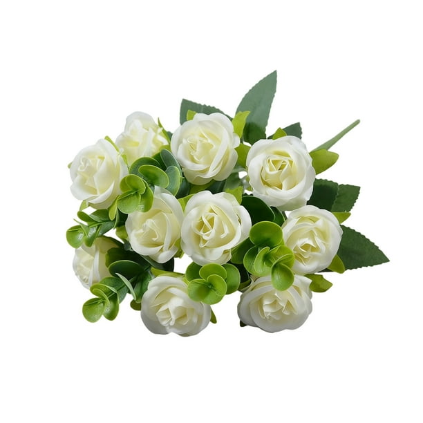 Flores Artificiales para Decoración 30cm Ramos de Flores Artificiales para Decoraciones de Bodas de Hogar