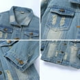 thumbnail image 4 of FYMNSI Toddler Fall Jacket Baby Jean Jacket Boys Girls Denim Jacket Cowboy Outerwear Shacket for Kids 6-12 Months Light Blue, 4 of 8