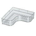thumbnail image 2 of Estante flotante de pared Caddy Esquina Baño Estante de pared Organizador Estantes de Soportes sin taladro Soporte para lociones Perfumes Acondicionador Claro 26,5 cm x 26,5 cm x 7 cm Magideal Estante flotante de pared, 2 of 7